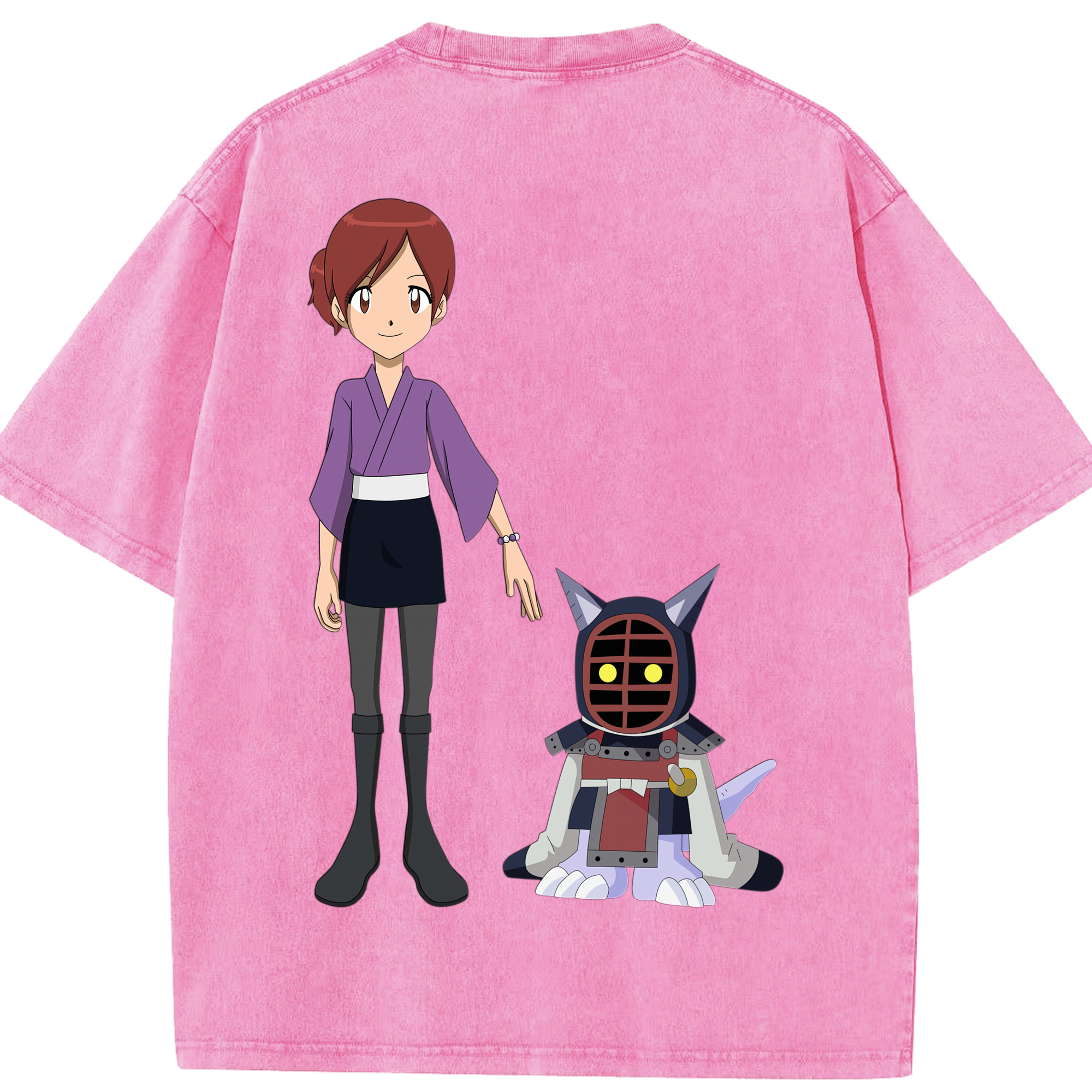 （画像用） Digimon デジタルモンスター/デジモン 綿100% ヴィンテージ風 半袖Tシャツ（背面プリント）